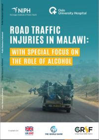cover image on report, a truck heavily loaded with people, bicycles and equipment along a road in Malawi, Frica