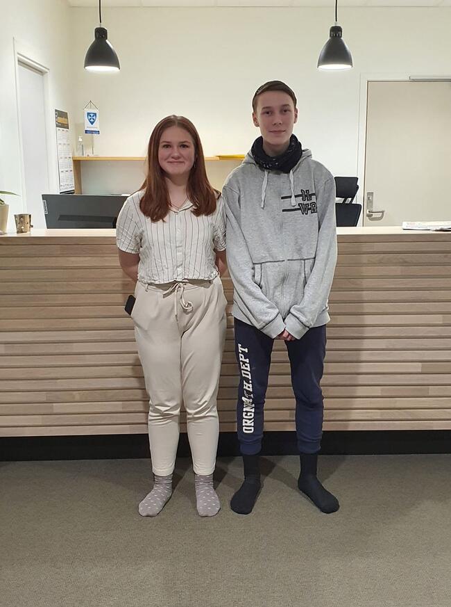 Leder Emilie  Kristine og nestleder Nikolai