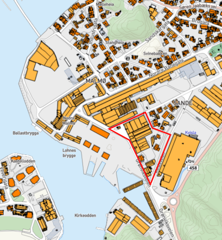 Planavgrensning - detaljregulering for Nedre Malmø, Grønviksveien