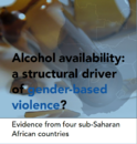 Cover page, SAAPA, SAMRC report, GBV and alcohol