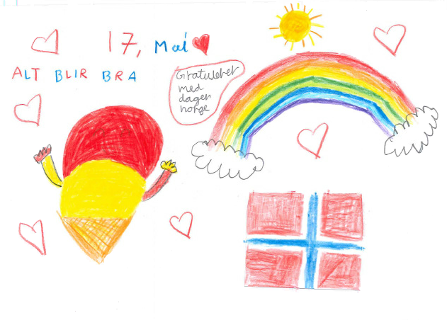 Barnetegning av 17.mai