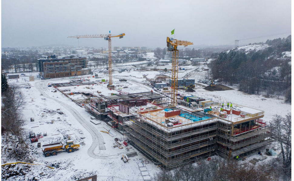 Fremtidens bydel på Bjørndalen skal inneholde 430 boenheter og næringslokaler når den står ferdig. Foto: Agder Energi