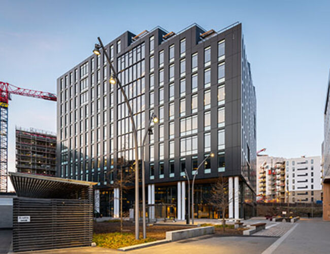 Smartbygget Karvesvingen 5 er utviklet av Höegh Eiendom og AF Gruppen, med Multiconsult som smartbyggrådgiver. Foto: Dmitry Tkachenko