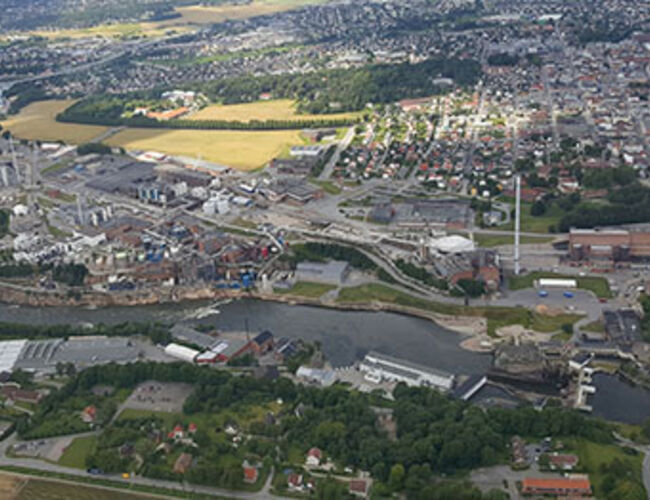 Borregaard i Sarpsborg. Foto: Borregaard