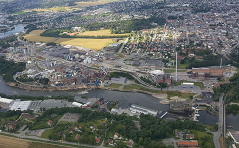 Borregaard i Sarpsborg. Foto: Borregaard