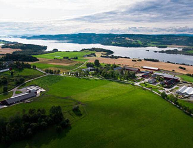 Mære landbruksskole i Trøndelag blir pilotområde i FME ZEN (Forskningssenter for nullutslippsområder i smarte byer). Foto: Camerat og Mære landbruksskole