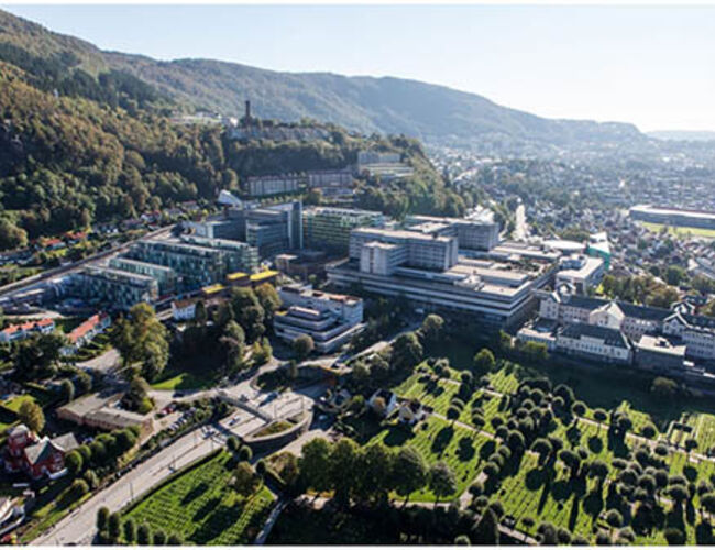 Flyfoto av Haukeland universitetssykehus. Kilde: Entelios<br /><br />