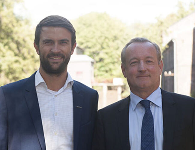 Fra venstre Eirik F. Tandberg (Fortum Oslo Varme) og Gisle M. Eckhoff (DigiPlex). Foto:  Fortum Oslo Varme