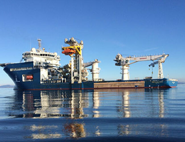 North Sea Giant, et av verdens største konstruksjonsfartøy. Foto: North Sea Shipping.