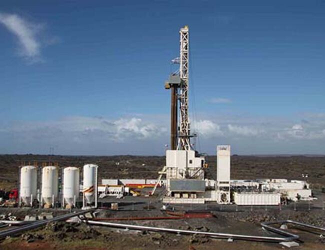 Boreriggen på Reykjanes på Island. Foto: Statoil