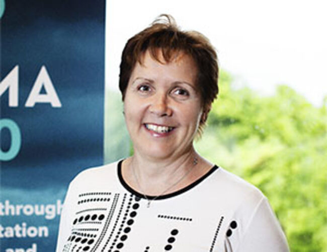 Grethe Bergly er valgt som styreleder i Klima 2050. Senterets målsetning er gjennom langsiktig forskning å redusere samfunnsmessig risiko forårsaket av klimaendringer med økt nedbør. Foto: SINTEF Byggforsk