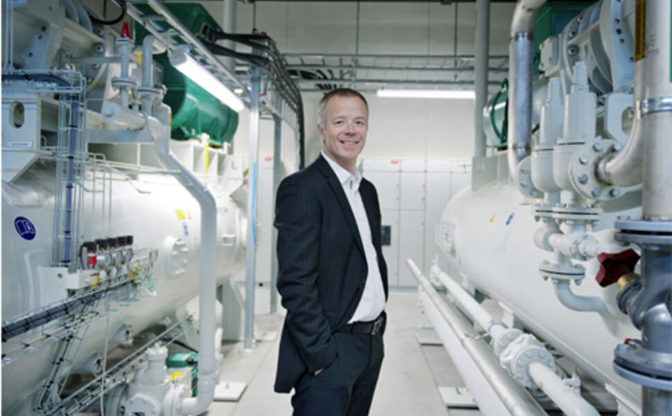 Roy Frivoll, forvaltningsdirektør i Avantor, er fornøyd med utvidelsen av Nydalen Energi. Foto: Erik Burås