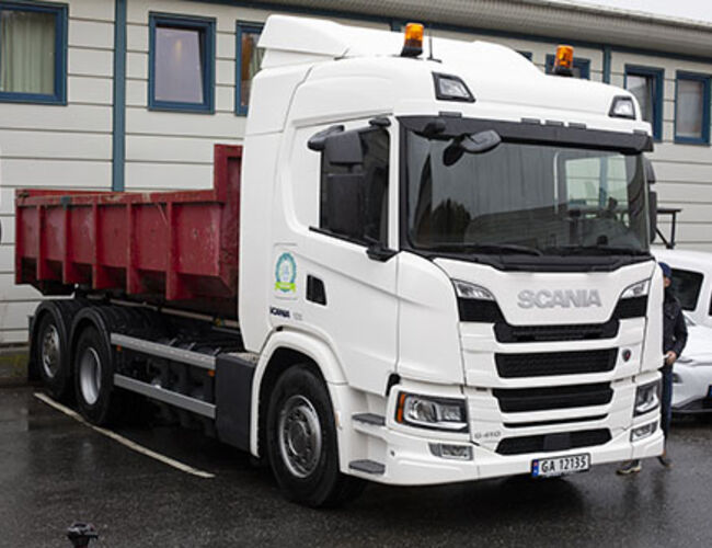 Biogassdrevet Scania lastebil. Foto: Biogass Oslofjord