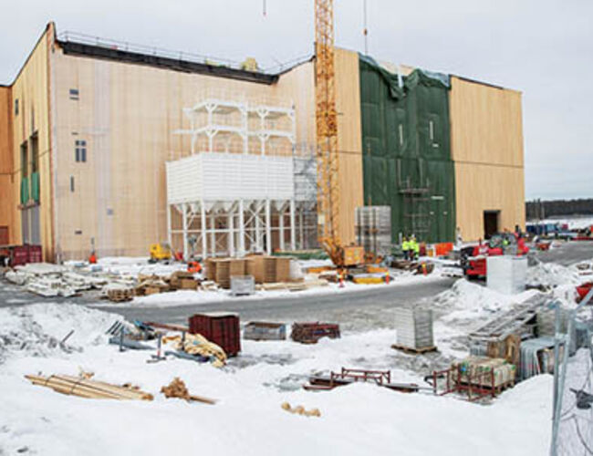 Norges første massivtrefabrikk. Foto: AF Gruppen<br /><br />