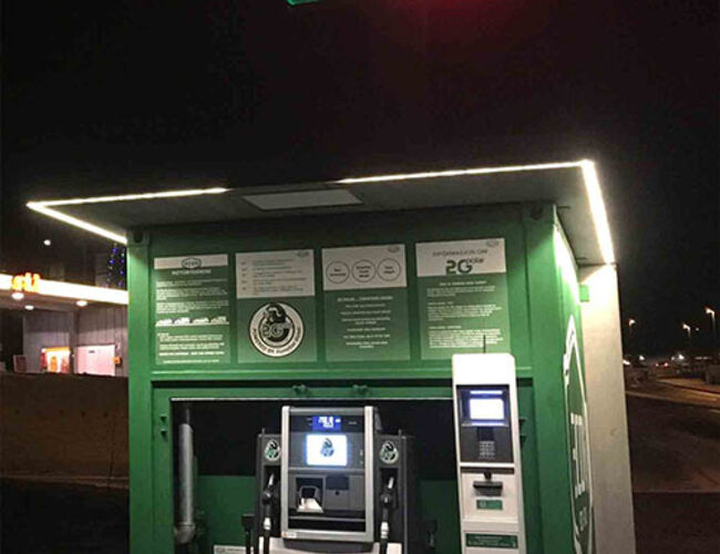 Eco-1 bygger ut en kjede med stasjoner som tilbyr fornybar diesel. Foto: Eco-1