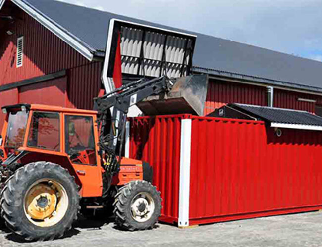 Fliscontaineren som leverte dusjvann til 1700 deltakere på NBUs landsstevne. Foto: Tangen Automasjon<br />