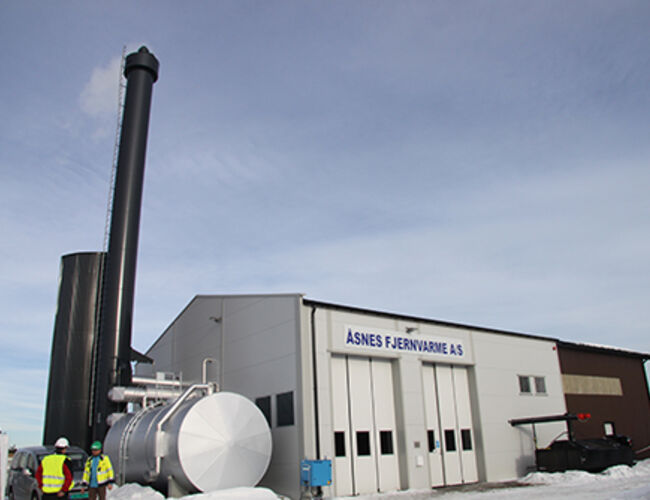 Anlegget til Åsnes Fjernvarme. Foto: Eidsiva Energi<br /><br />