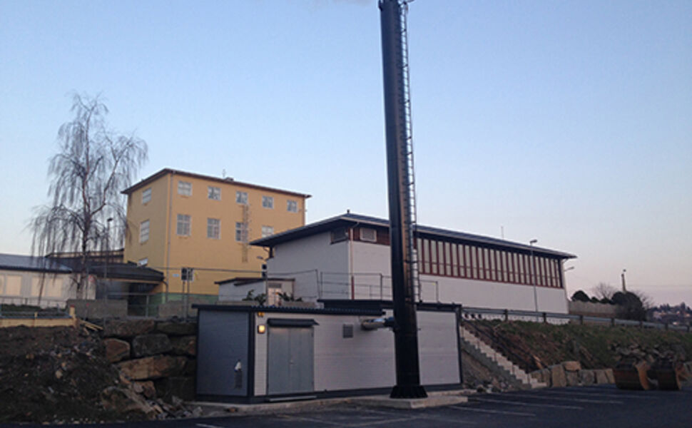 Bioenergianlegget på Vanse skole ble åpnet 7. april. Foto: Norsk Bioenergi