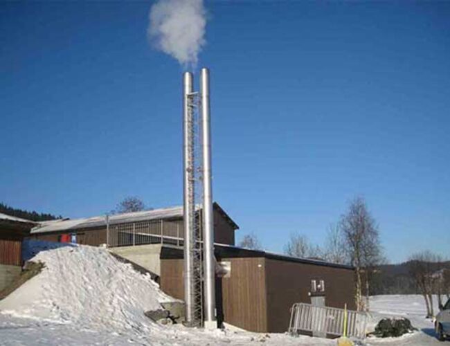 Bildet viser energisentralen på Øverland Miljøtun i Bærum kommune. Foto: Jørgen Galtestad.