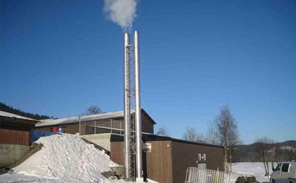 Bildet viser energisentralen på Øverland Miljøtun i Bærum kommune. Foto: Jørgen Galtestad.