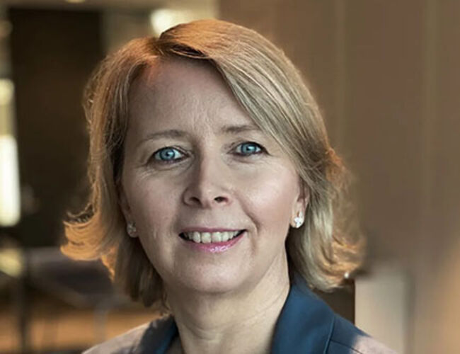 – Energi- og ressursstyring handler ikke lenger om å se gjennom en faktura for energiforbruk, sier Karoline Nystrøm Country President Schneider Electric. Foto: Schneider Electric