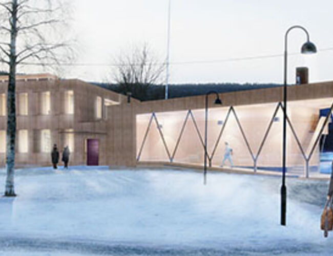 Det nye administrasjonsbygget på Evenstad.Kilde: Statsbygg