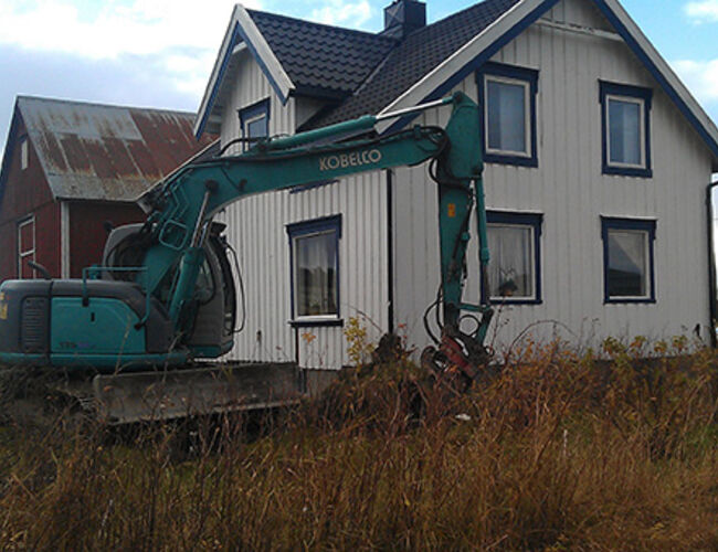 Enebolig på Rissa før oppgradering til energieffektiv standard. Foto: Privat