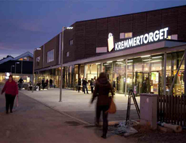 Kremmertorget i Elverum er et senter i Sektor Gruppen. Foto: Enova