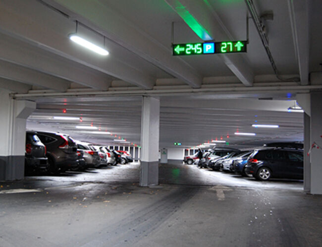 Led-belysning i Spectrum P-hus. Foto: Catena