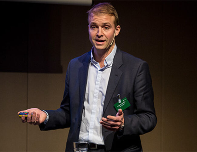 Fredrik von Zernichow i Nøsted Kjetting på Enovakonferansen. Foto: Enova