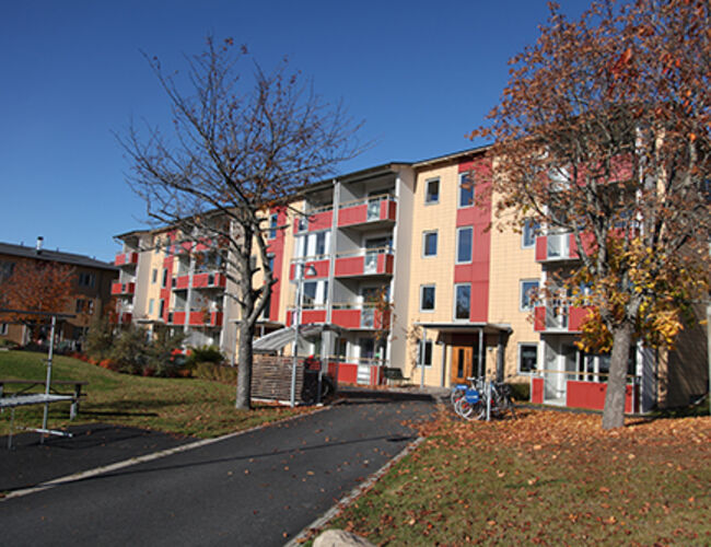 Boligområdet Brogården ligger i Alingsås i nærheten av Gøteborg i Sverige. Foto: Seniorrådgiver Birger Jensen, Husbanken