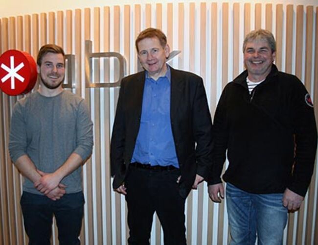 Fra venstre Pål Finneid, Daniel Kristensen og Tor Sanne. Foto: ABK