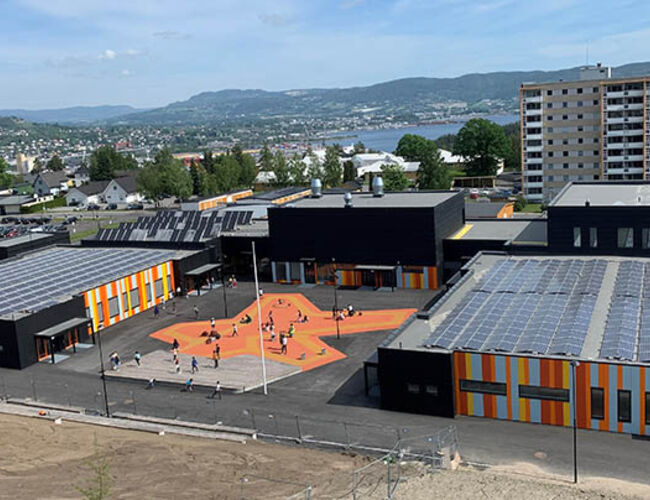 En GeoTermos skal levere varme til Fjell skole i Drammen. Foto: Bygg Reis Deg