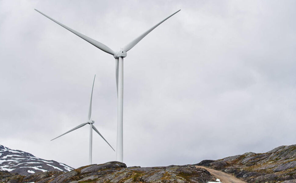 Sørfjord vindkraftverk. Foto: NVE, cathchlight