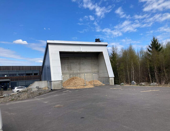 Norsk Bioenergis flisfyringsanlegg på Fokserød i Vestfold. Foto: Norsk Bioenergi
