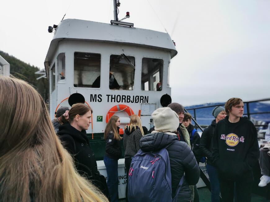På tur ut til Utøy med M/S Thorbjørn.