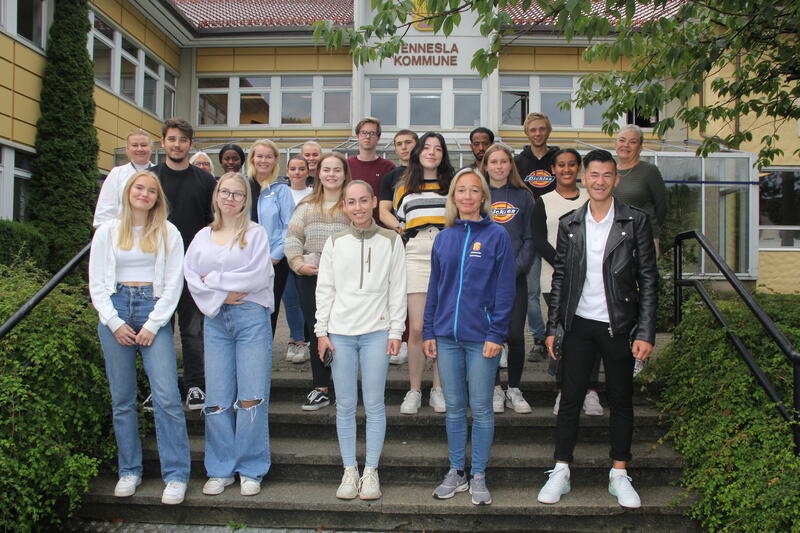Flott flokk! De nye lærlingene i Vennesla kommune (pluss noen ansatte)