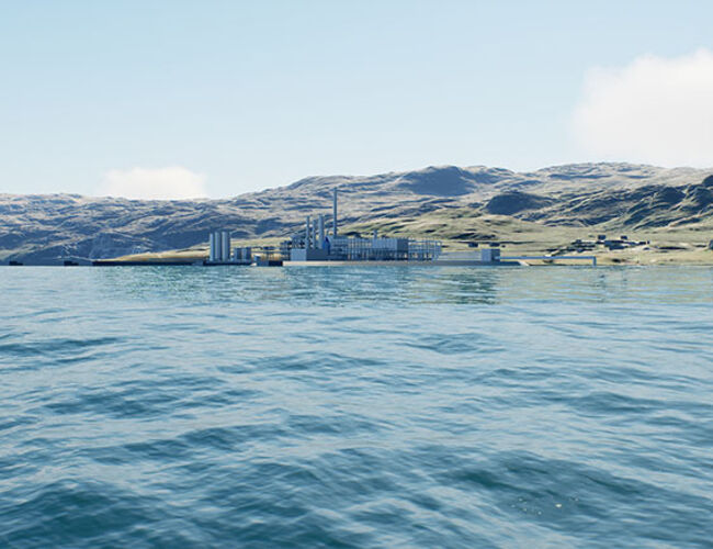 ESA godkjenner støtten til to IPCEI-prosjekt i Norge, deriblant “Barents Blue Ammonia Plant” i Finnmark. Enova støttet prosjektet med inntil 482 millioner kroner (ill: Horisont Energi).