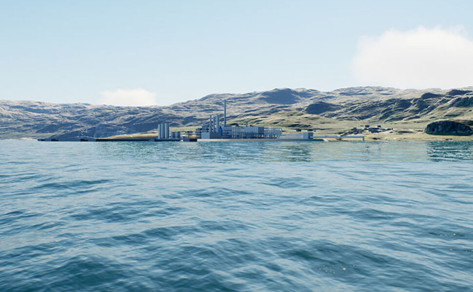 ESA godkjenner støtten til to IPCEI-prosjekt i Norge, deriblant “Barents Blue Ammonia Plant” i Finnmark. Enova støttet prosjektet med inntil 482 millioner kroner (ill: Horisont Energi).