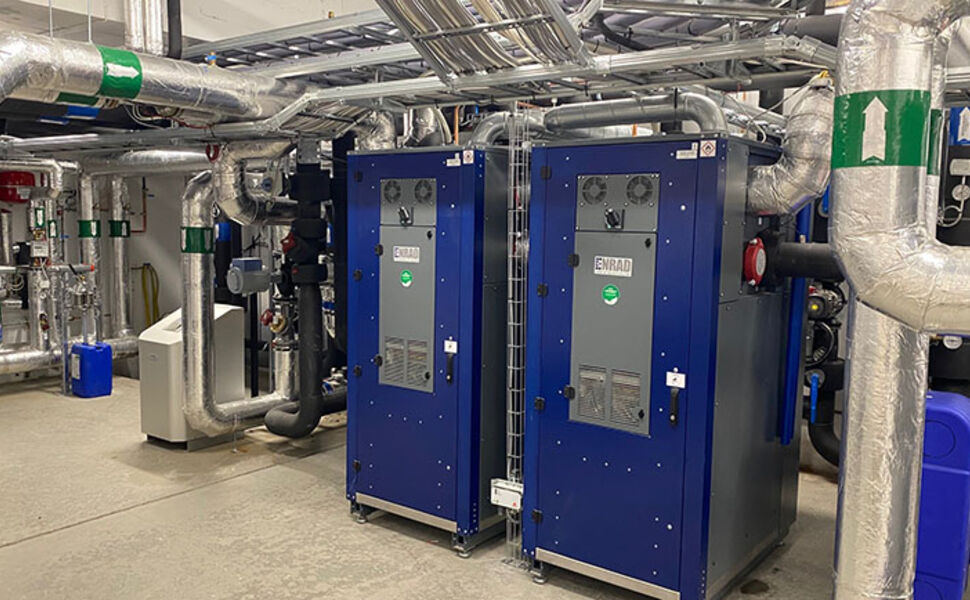 På Distriktsmedisinsk senter i Brønnøysund har Brønnøy kommune installert to 40 kW propanvarmepumper.  Foto: Brønnøy kommune