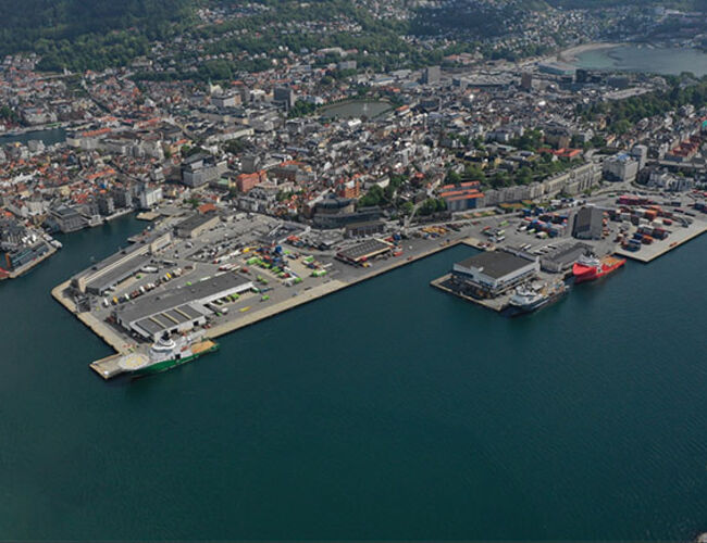 Dokken i Bergen er en av tre piloter i ELEXIA, et 100 millioners EU HORIZON prosjekt ledet av NORCE med fokus på å finne løsninger for smart energibruk. Foto: Bergen kommune