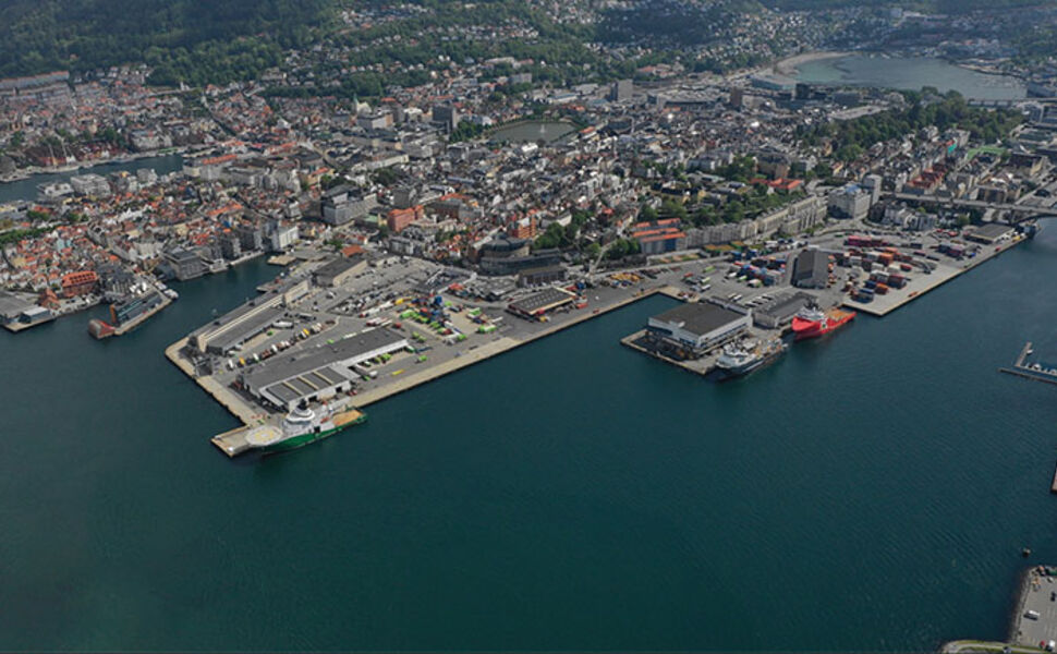 Dokken i Bergen er en av tre piloter i ELEXIA, et 100 millioners EU HORIZON prosjekt ledet av NORCE med fokus på å finne løsninger for smart energibruk. Foto: Bergen kommune