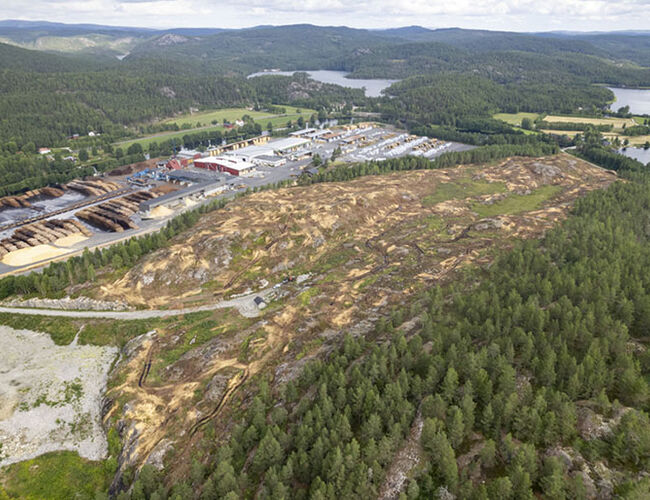 Biozin skal bygge produksjonsanlegget i Åmli i Agder. Foto: Biozin