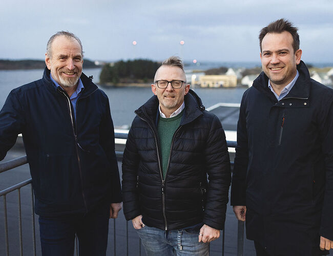 Øystein Matre, Kjetil Jacobsen og Tommy Sandtorv. Foto: Deep Wind Offshore