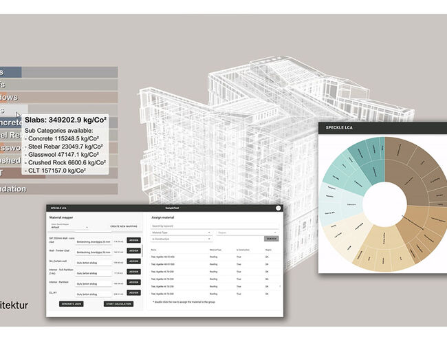 En ny app evaluerer klimagassutslipp gjennom hele livsløpet for et bygg og gir grunnlag for å ta veldokumenterte beslutninger om miljøpåvirkningen av byggematerialer og byggeprosesser. ﻿Ill: LINK Arkitektur