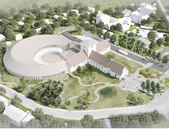 Gammel verdensarv møter moderne løsninger i det nye Vikingtidsmuseet. Ill: Statsbygg