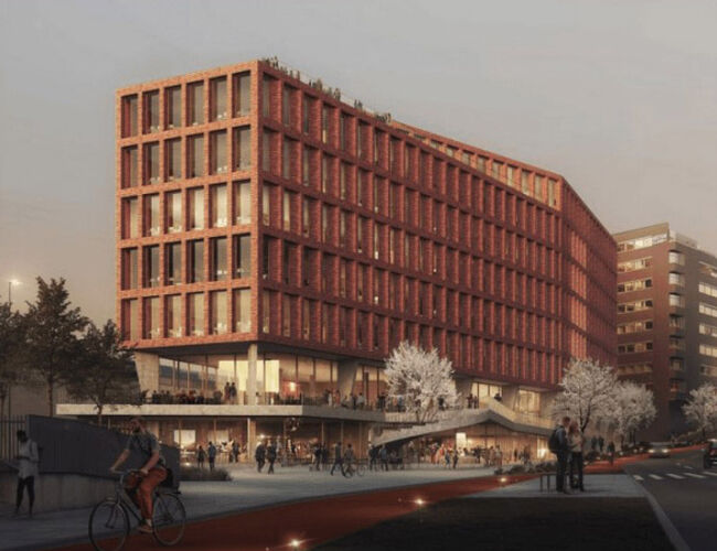 For Vitaminveien 1 B, som er et kontorbygg på 20 000 m2, er det gjennomført innledende studier for plastreduksjon. Ill: Oslo Works