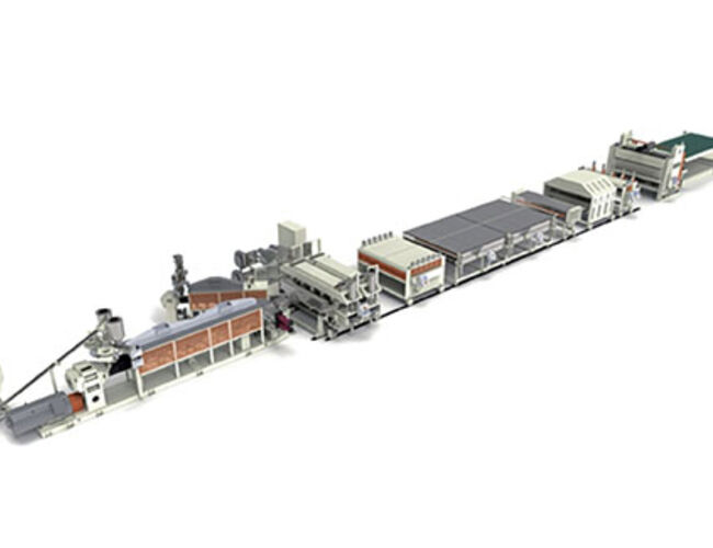 Produksjonslinje for ekstrudering av høytemperaturbestandige polymermaterialer. Illustrasjon: Aventa AS