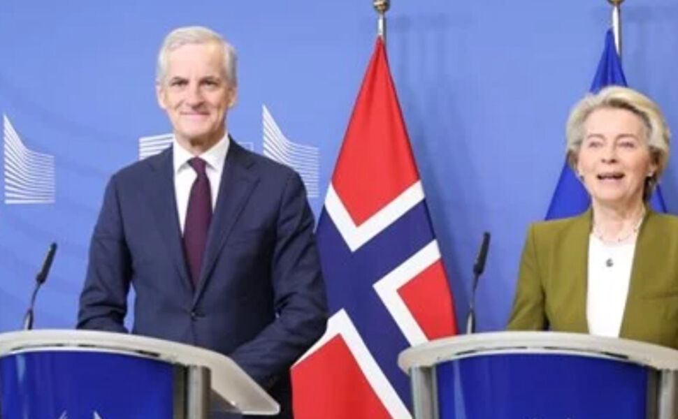 Statsminister Jonas Gahr Støre og EU-kommisjonens president Ursula von der Leyen. Foto: Ingrid Brandal Myklebust / Statsministerens kontor