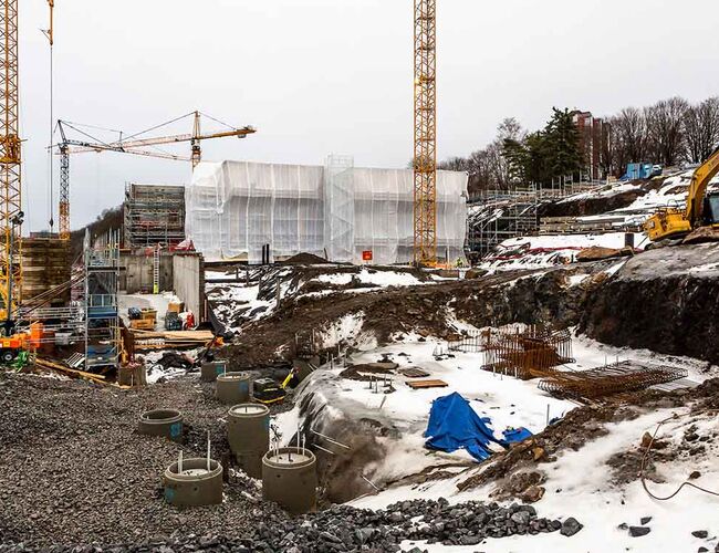 Strømbruken måles fortløpende i prosjekt Tøyenbadet i Oslo, som står ferdig i 2024. Foto: Tove Lauluten/Oslobygg KF